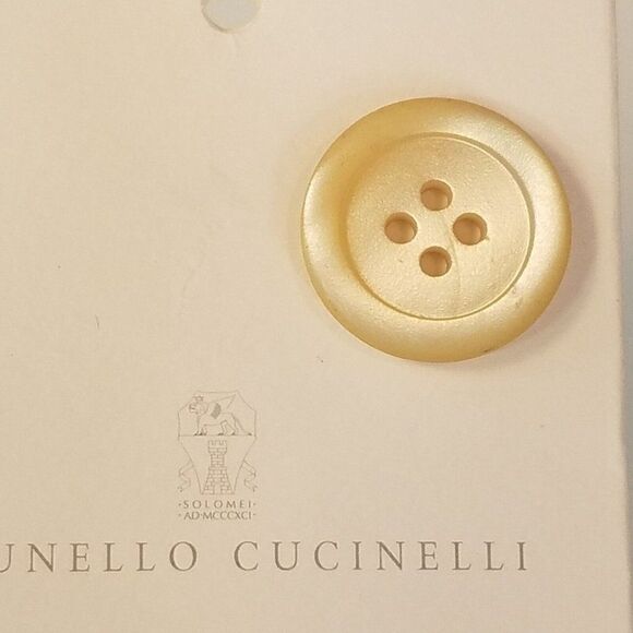 Brunello Cucinelli Replacement Button 4 Hole Beige Luster Button - Picture 3 of 9